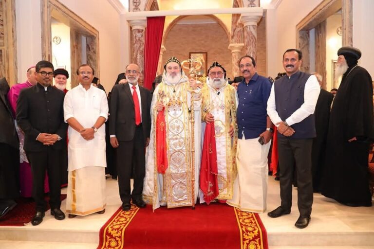 ശ്രേഷ്ഠ കാതോലിക്കാ ബാവയുടെ സ്ഥാനാരോഹണ ചടങ്ങിൽ പങ്കെടുത്ത് ഷോൺ ജോർജ്