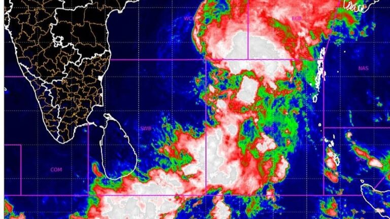 ന്യൂനമര്‍ദ്ദം ശക്തിപ്രാപിച്ചു; നാലുദിവസം കൂടി ഇടിമിന്നലോട് കൂടിയ മഴ