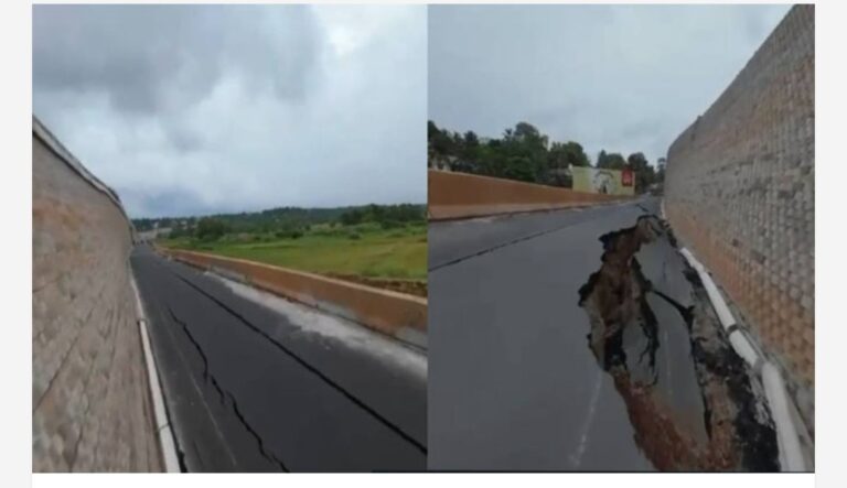 മലപ്പുറം കൂരിയാട് വീണ്ടും ദേശീയപാത തകർന്നു; പ്രധാന റോഡിന്റെ പാർശ്വ ഭിത്തി പൊളിഞ്ഞ് സർവീസ് റോഡിലേക്ക് നിലംപൊത്തി