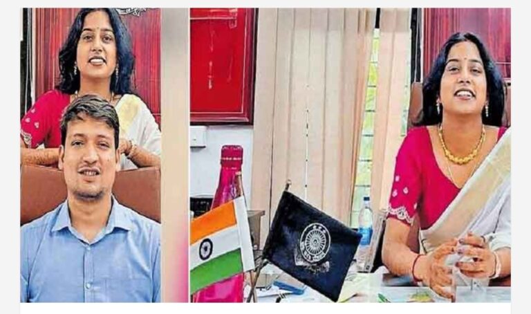 സബ് കളക്ടറുടെ കസേരയിൽ ഭാര്യ! സോഷ്യൽ മീഡിയയിൽ പങ്കുവെച്ച ചിത്രത്തിന് പിന്നാലെ വിവാദം