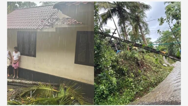 നാദാപുരത്ത് വീശിയടിച്ചത് ശക്തമായ കാറ്റ്; നിരവധി വൃക്ഷങ്ങൾ കടപുഴകി വീണു, വീടുകളും വൈദ്യുതി പോസ്റ്റുകളും തകർന്നു