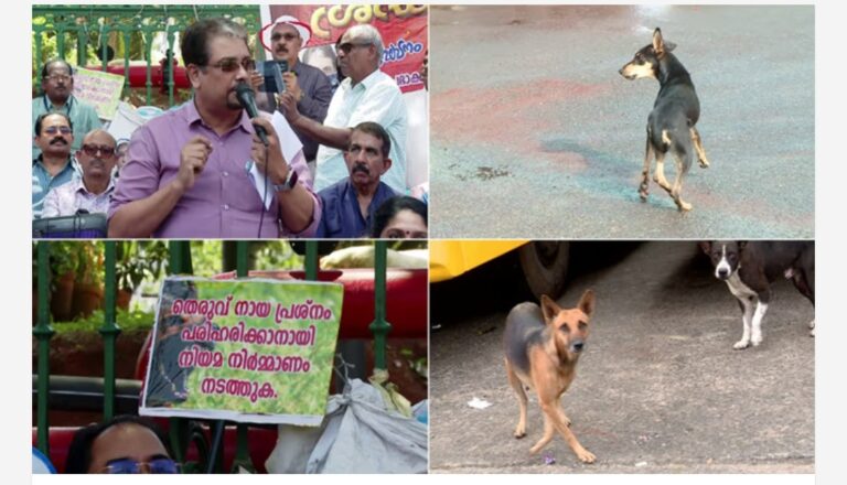 ‘പട്ടിക്കുവേണ്ടി സംസാരിക്കാൻ ആളുണ്ട്, പൈസ മുടക്കിയാൽ ഗോവിന്ദച്ചാമിക്ക് വരെ വക്കീലിനെ കിട്ടുന്ന നാടാണ് കേരളം’; തെരുവുനായ ശല്യത്തിനെതിരെ സെക്രട്ടറിയേറ്റിന് മുന്നിൽ പ്രതിഷേധം