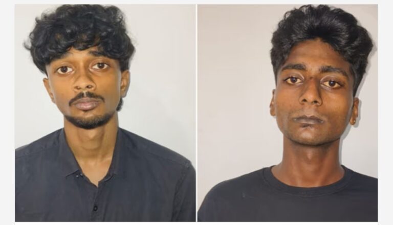 ഹെല്‍മെറ്റ് എടുത്ത് കാറിലേക്ക് എറിഞ്ഞു, കഴുത്തിന് നേരെ കത്തി വീശി; സ്കൂട്ടറിന് സൈഡ്‌ കൊടുക്കാത്തതിനെ ചൊല്ലി അക്രമം ; സ്റ്റേഷന്‍ റൗഡിയും കൂട്ടാളിയും പിടിയിൽ