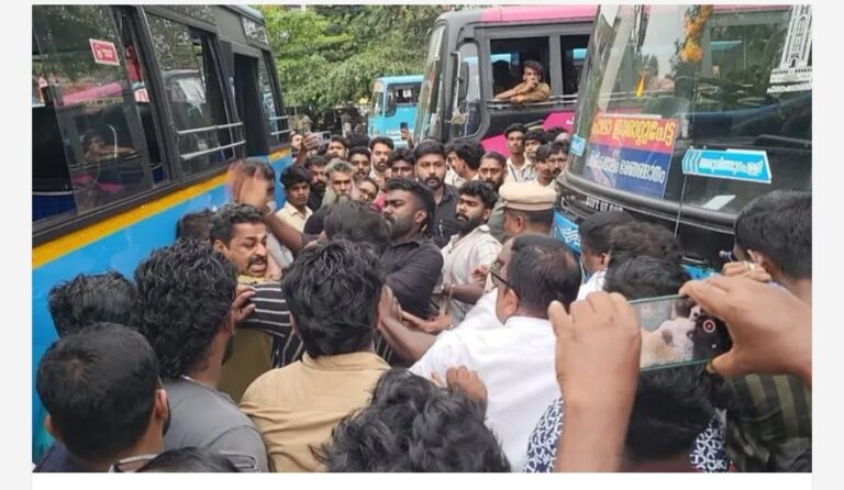 പാലായിൽ വിദ്യാർഥി കൺസഷൻ തർക്കം: ബസ് ജീവനക്കാരും എസ്.എഫ്.ഐ. പ്രവർത്തകരും തമ്മിൽ സംഘർഷം
