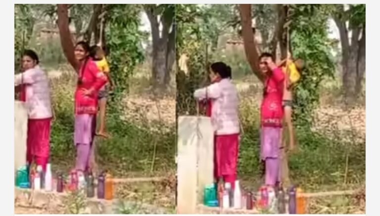ഗൃഹപാഠം പൂർത്തിയാക്കിയില്ല; എൽകെജി വിദ്യാർത്ഥിയെ നഗ്നനാക്കി കയർ കൊണ്ട് മരത്തിൽ കെട്ടിത്തൂക്കി; അധ്യാപകർക്ക് സസ്‌പെൻഷൻ