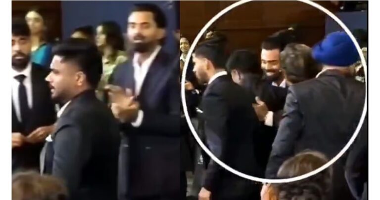 വേദിയിലേക്ക് നടക്കുമ്പോൾ ചിരിച്ചു; തിരികെ വന്ന് കെഎൽ രാഹുലിനെ കെട്ടിപ്പിടിച്ച് സഞ്ജു – വീഡിയോ വൈറൽ