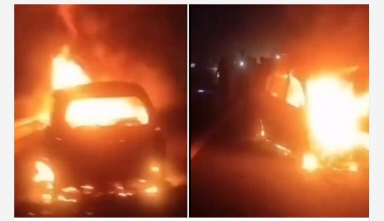 ഓടുന്ന കാറിൽ തീപിടിത്തം; ഡൽഹി–മുംബൈ എക്സ്പ്രസ് വേയിൽ അഞ്ച് മരണം, ഒരാൾ ഗുരുതരാവസ്ഥയിൽ