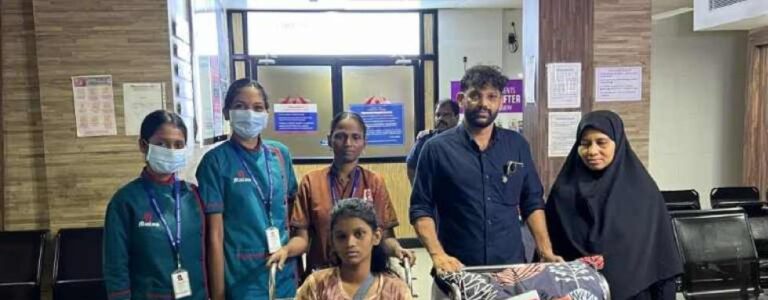 വാൽപ്പാറയിലുണ്ടായ വാഹനാപകടത്തിൽ പരിക്കേറ്റ് ചികിത്സയിലായിരുന്ന 10 വയസുകാരി മസ്നീൻ ആശുപത്രി വിട്ടു