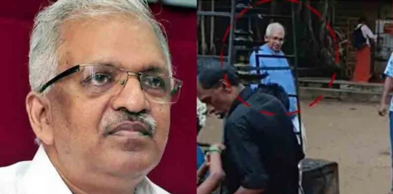 പി ജയരാജൻ കൊടുങ്ങല്ലൂർ ക്ഷേത്രത്തിൽ; കോടതിയിൽ പോകും വഴി യാദൃശ്ചികമായി ഇറങ്ങിയത്